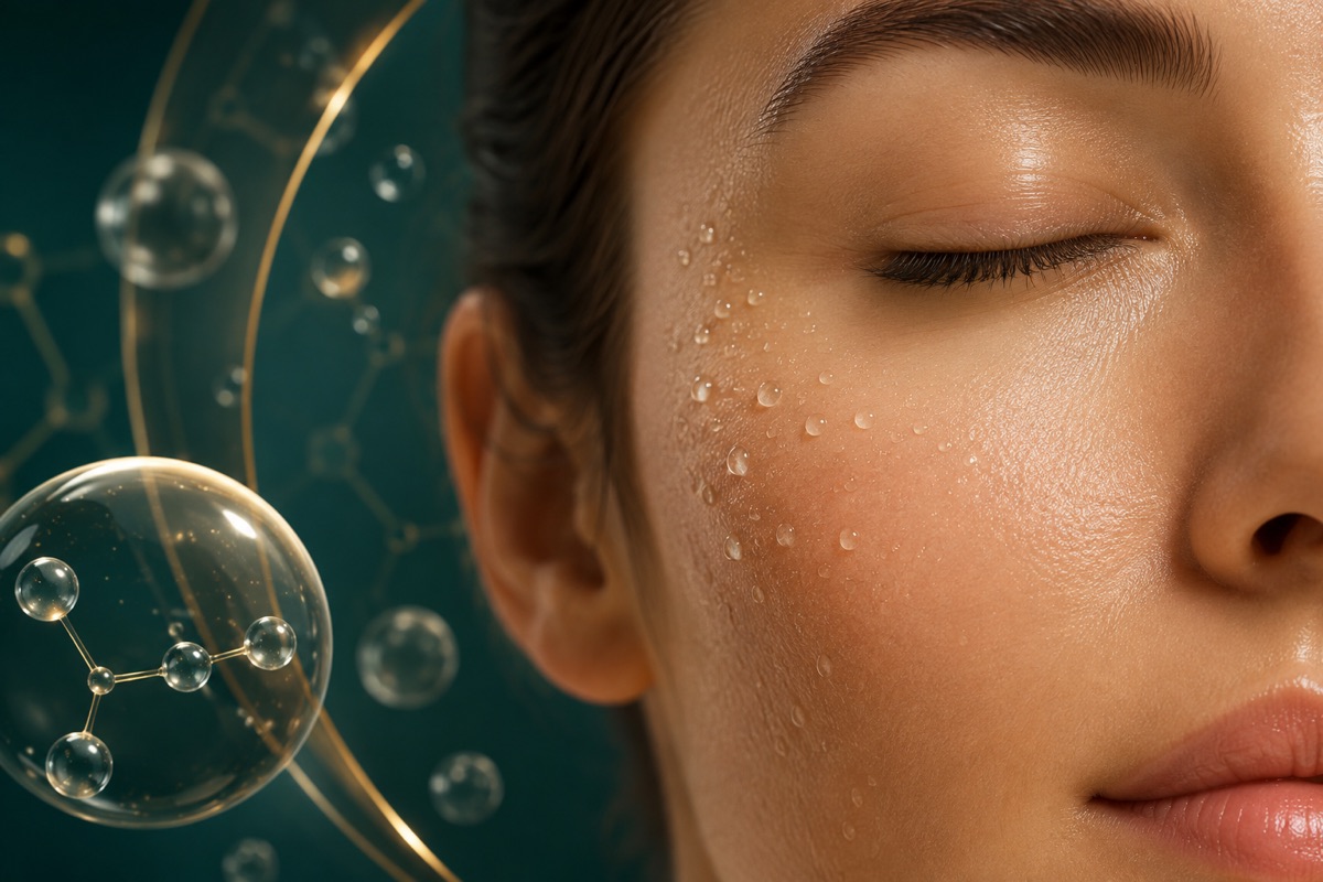 Ilustração médica sobre skinbooster